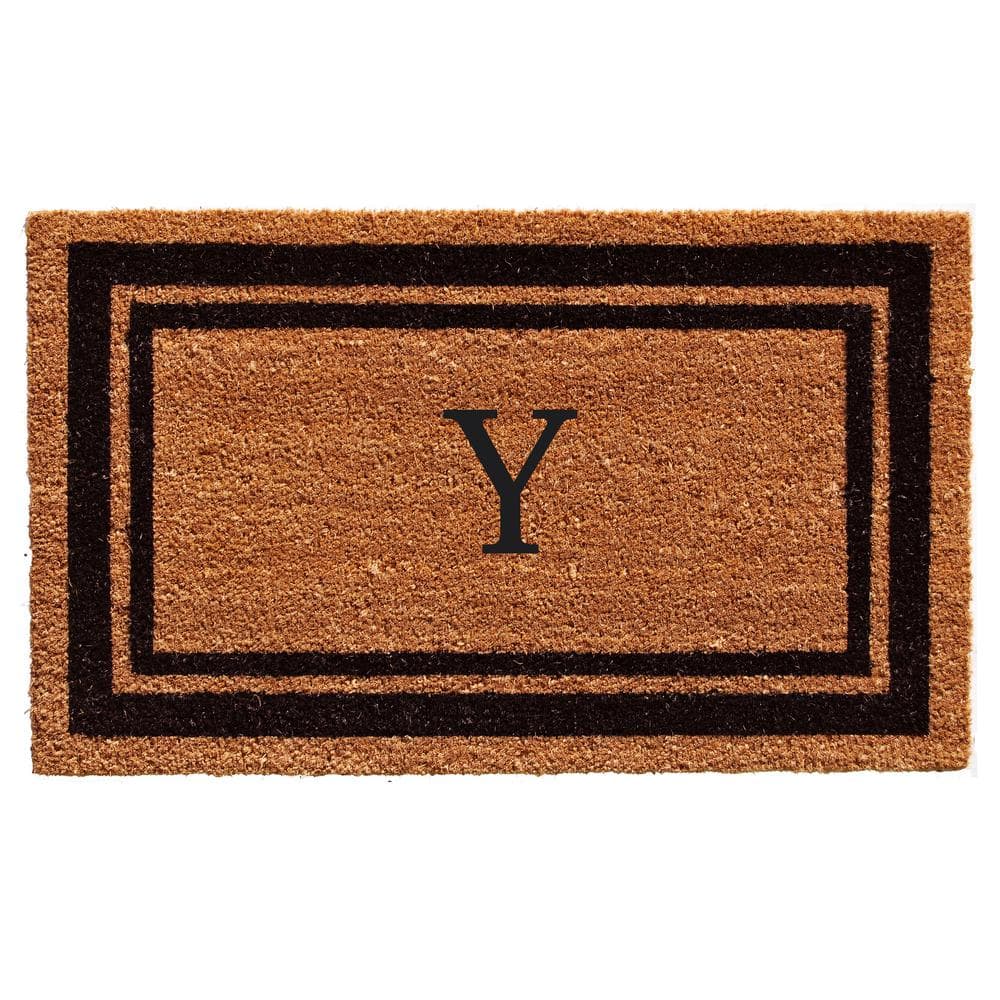 Black Border Monogram Door Mat 24 in. x 36 in. (Letter Y) price history on PriceWatchPro
