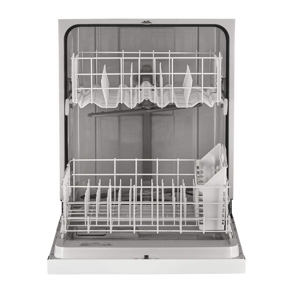 24 in. White Front Control Built-In Tall Tub Dishwasher 120 Volts