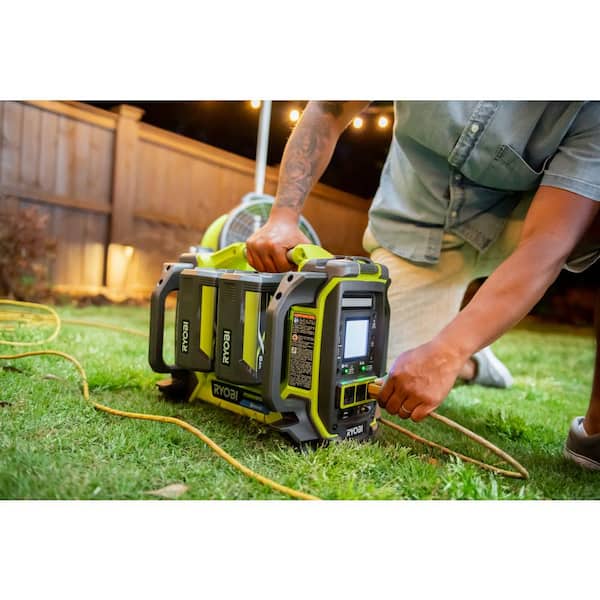 Ryobi 40V 1800-Watt Portable Battery Power Station Inverter Generator and 4-Port Charger with (4) 6.0 Ah Batteries
