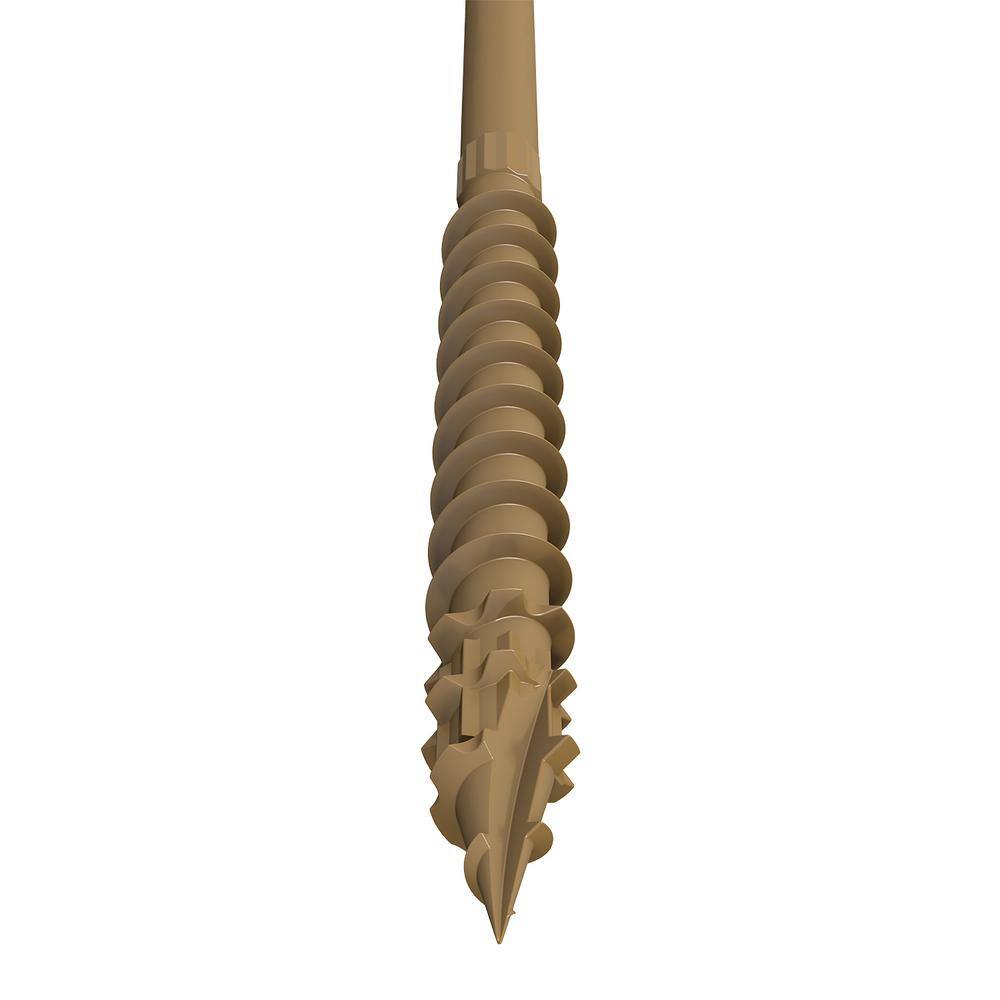 8" Tan Double-Barrier Coated Timber Screws with Star Drive
