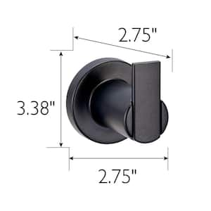 Eastport Knob Robe Hook in Matte Black