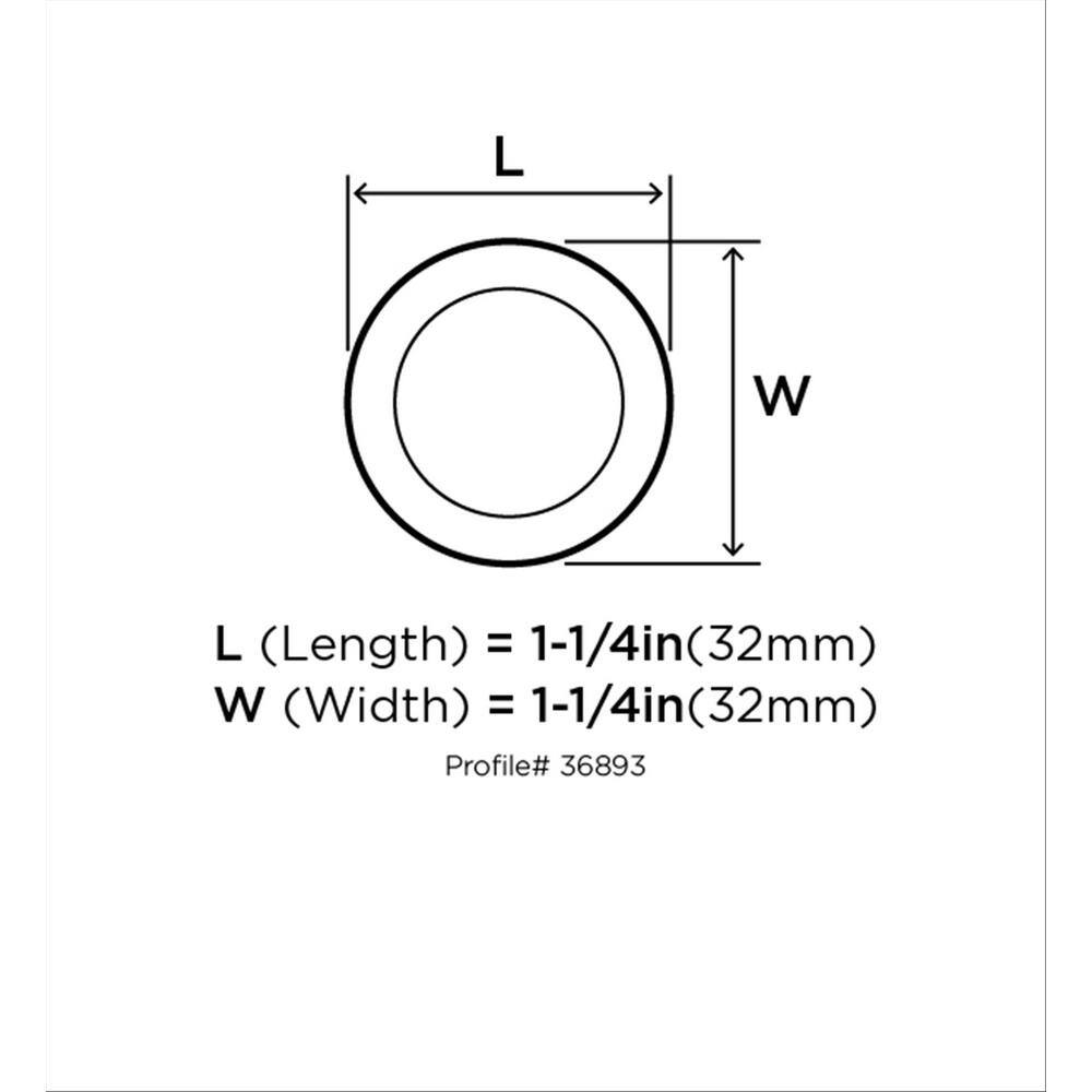 Matte Black Round Cabinet Knob with Mounting Hardware