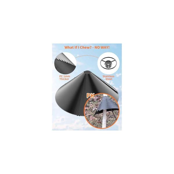 Justincity 19 in. Polycarbonate Non-Electric Squirrel Guard Spring