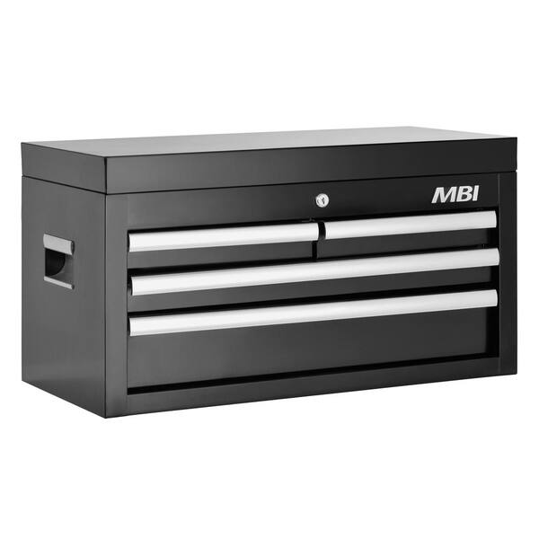 MBI 26 in. 4-Drawer Top Chest in Black
