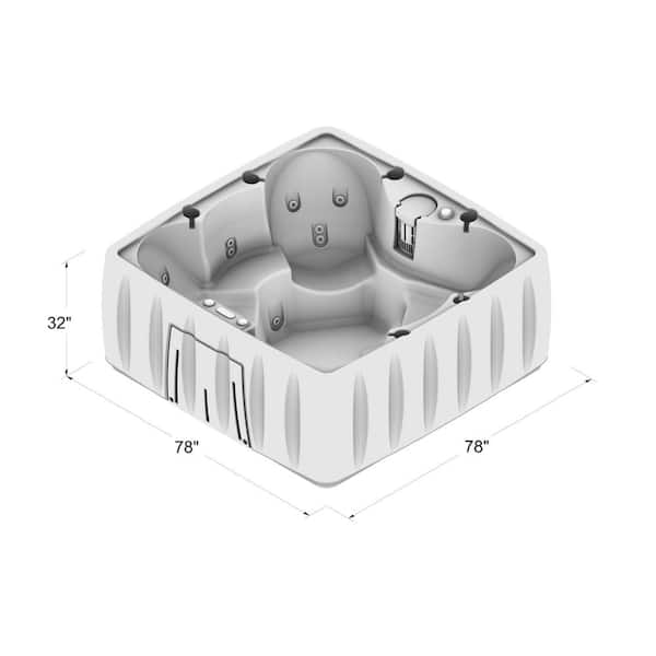 AquaRest Spas Premium 600 6-Person Stainless 29-Jets Plug and Play