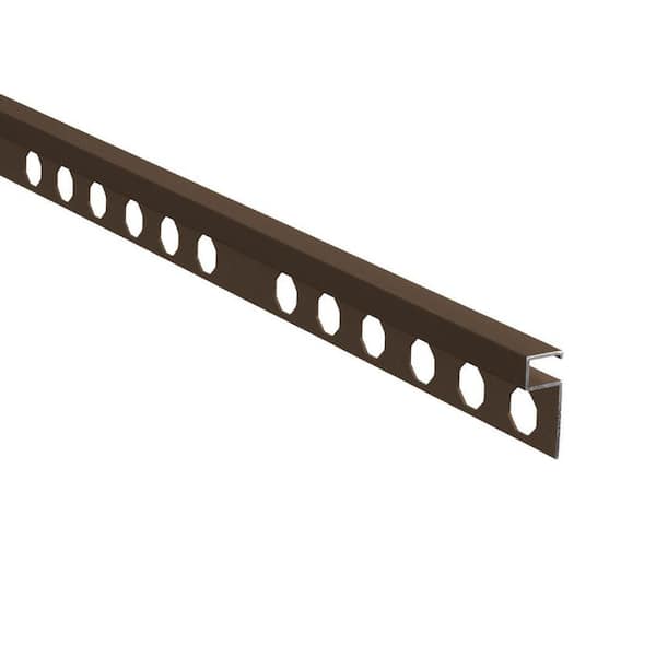Novolistel 3 Matt Bronze 3/8 in. x 98-1/2 in. Aluminum Tile Edging Trim