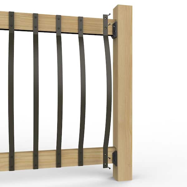 Deckorators 32-1/4 in. x 1 in. Bronze Aluminum Arc Baluster (5-Pack)