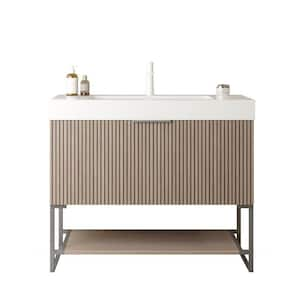 36 in. W x 20 in. D x 33 in. H Single Sink Freestanding Bath Vanity in Brown Oak with White Acrylic Top