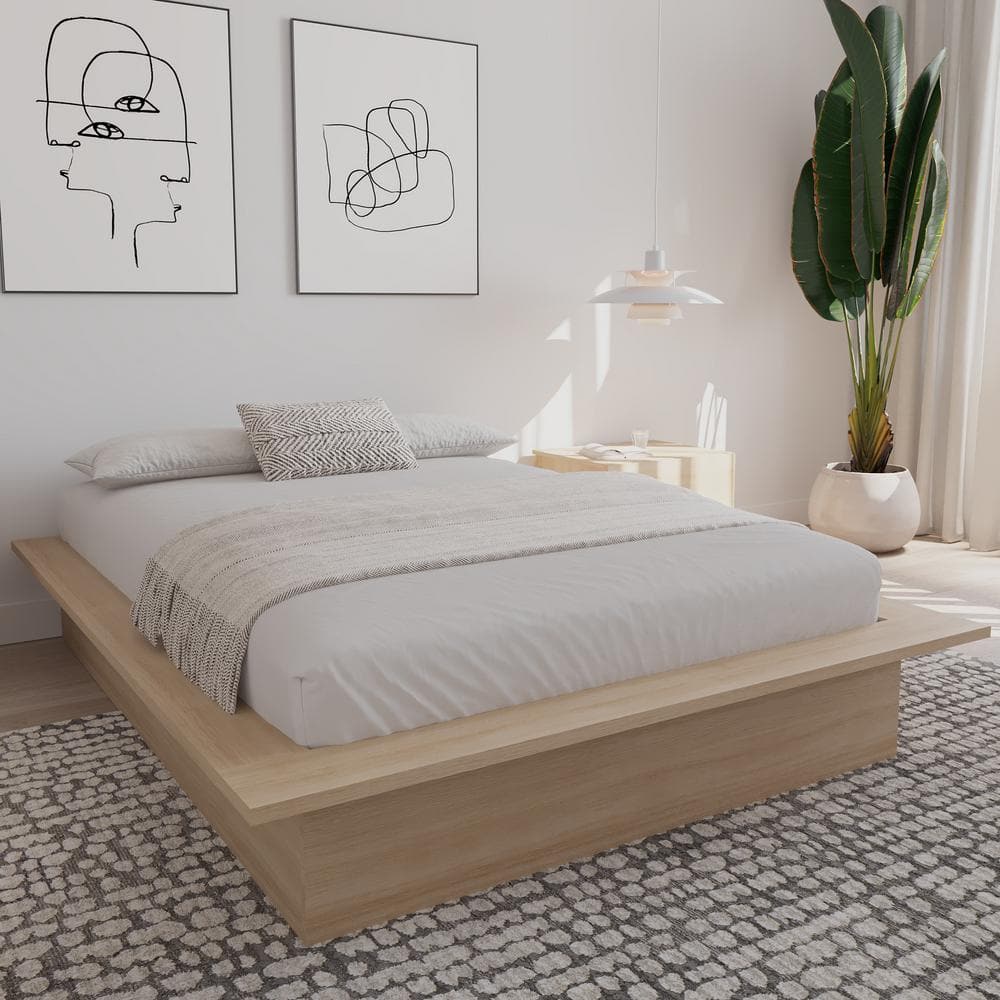 Reviews for Nexera Malibu Beige Oak Frame Full Size Platform