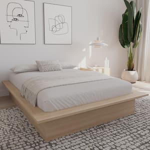 Malibu Beige Oak Frame Full Size Platform Bed