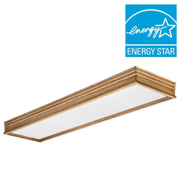 Hampton Bay Provincial 2-Light Oak Traditional Distressed Linear Fluorescent Fixture