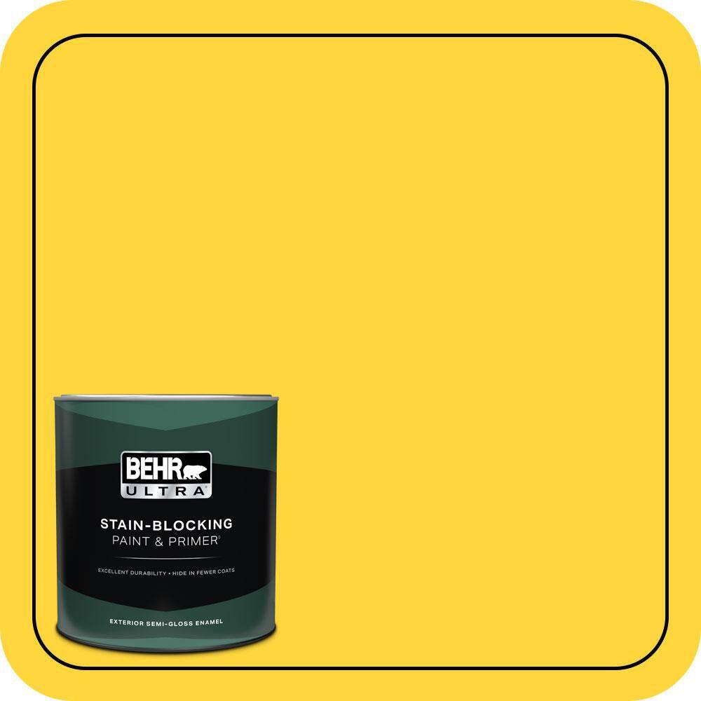 1 qt. #380B-6 Lemon Tart Semi-Gloss Enamel Exterior Paint & Primer price history on PriceWatchPro
