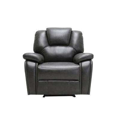 Charlie Contemporary Grey Leather Chair