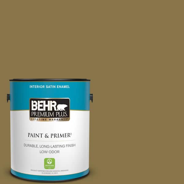 BEHR PREMIUM PLUS 1 gal. #PPU6-20 Eden Prairie Satin Enamel Low Odor Interior Paint & Primer