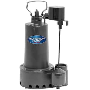 1/3 HP Submersible Cast Iron Sump Pump with Vertical Float Switch