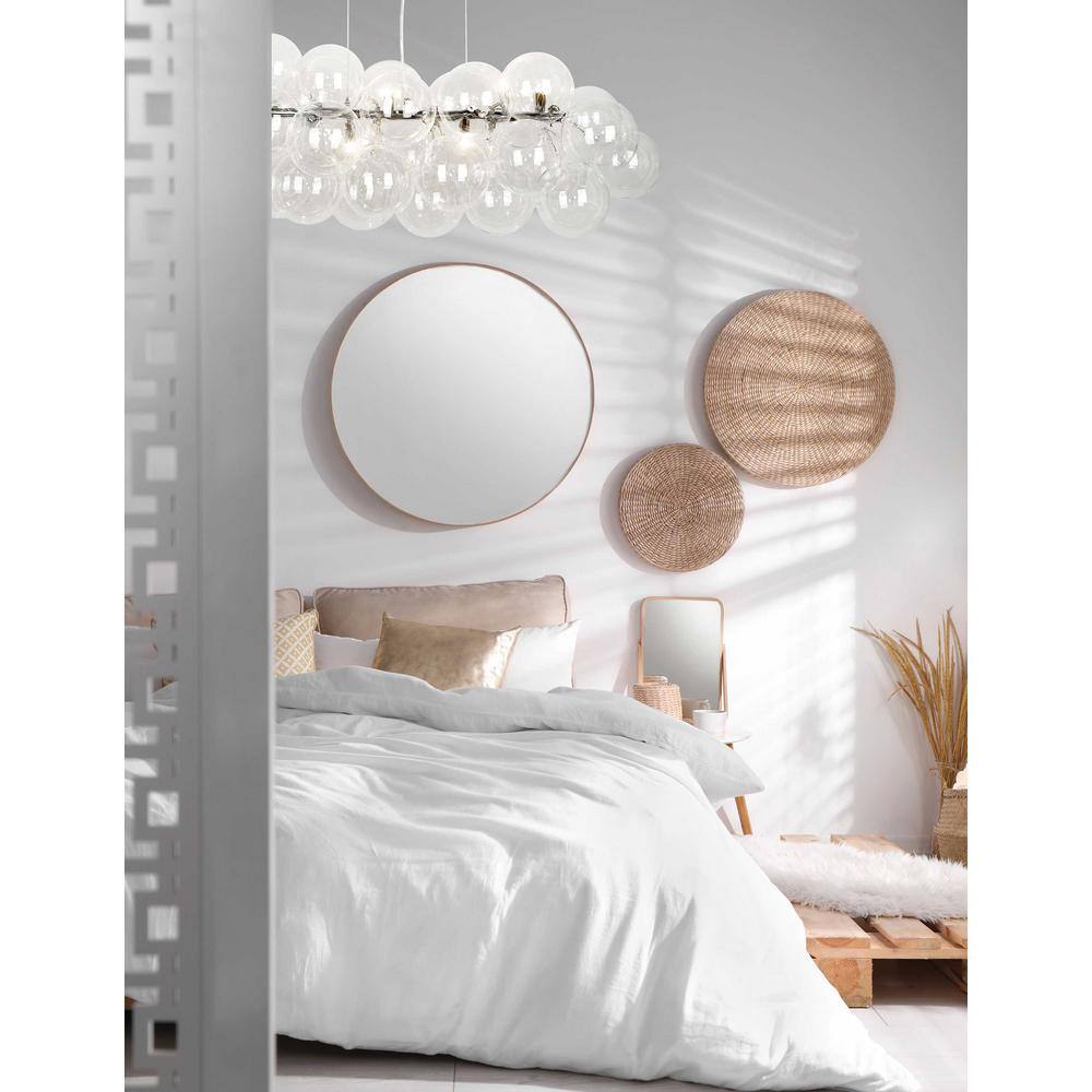 Modern Chrome and Clear Glass Globe Pendant Light