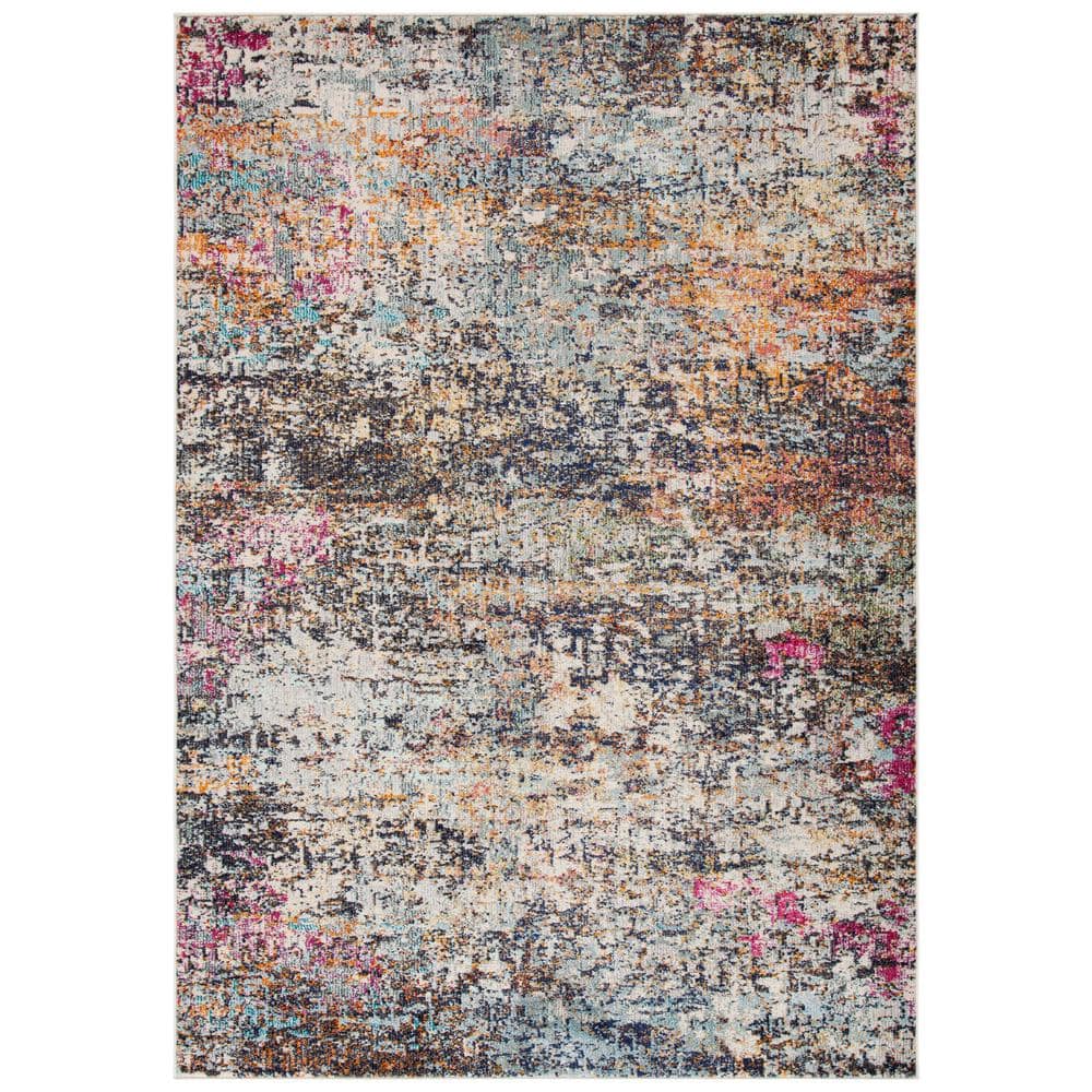 Madison Black & Gold 6' x 9' Rectangular Synthetic Area Rug