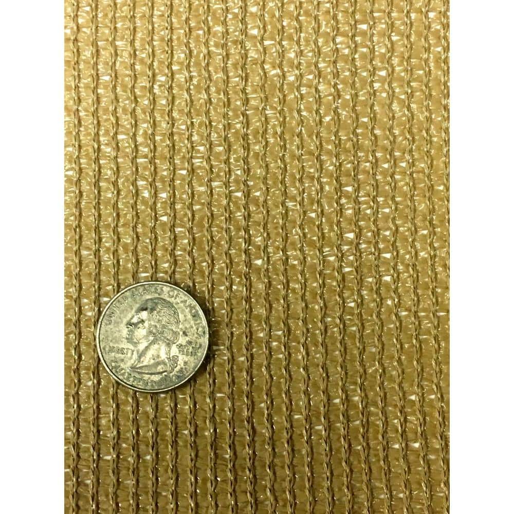 Tan Polyethylene Privacy Shade Cloth with Brass Grommets