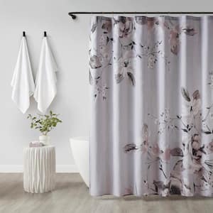 Penelope 72 in. W x 72 in. L Cotton in Lilac Shower Curtain