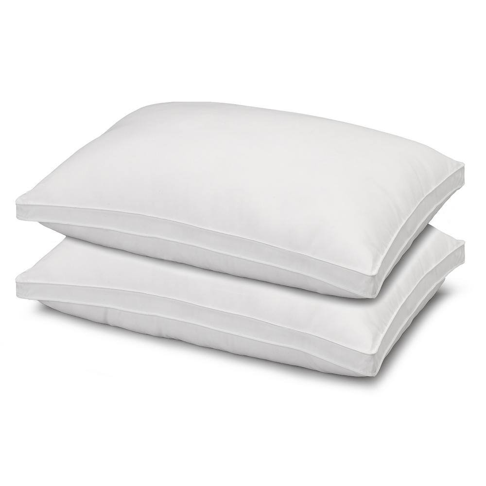 Ella Jayne White Gusseted Hypoallergenic Microfiber Pillows, Set of 2