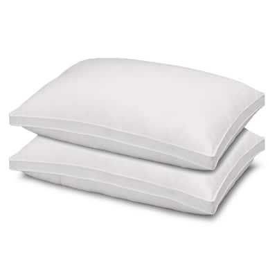 Becky Cameron Plush Down Alternative Gel-Fiber Queen Pillows (2-Pack) IEH- PILLOW-PLGEL-QUEEN - The Home Depot