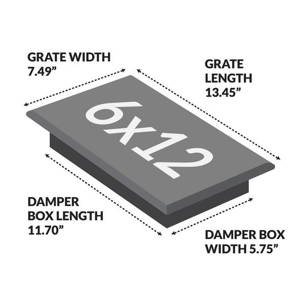 Decor Grates 6 in. x 12 in. Scroll Nickel Floor Register SPH612