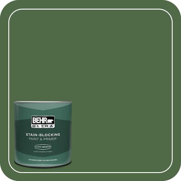 BEHR ULTRA 1 qt. #M400-7 Garden Cucumber Extra Durable Semi-Gloss Enamel Interior Paint & Primer