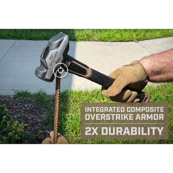 SPEC OPS Blacksmith Hammer, 4 lb. Sledge hammer, Bi-Material Shock