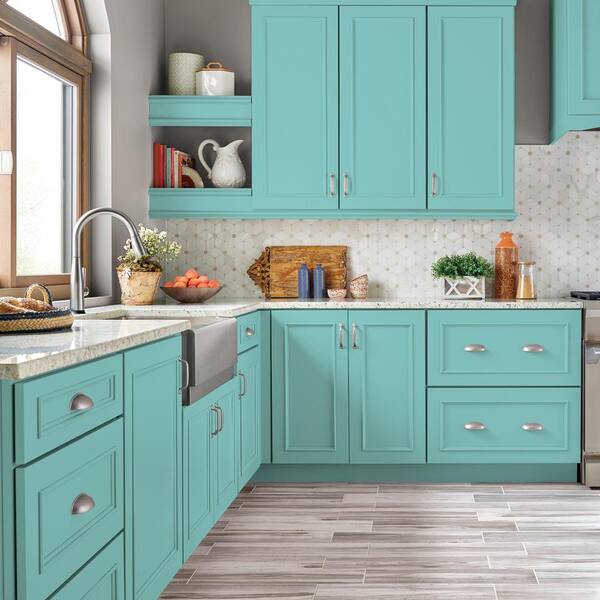 1 gal. #P450-3 Rainwater Satin Enamel Interior/Exterior Cabinet, Door & Trim Paint