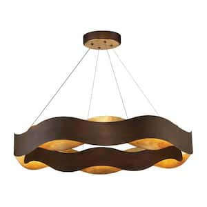 Vaughan Collection 100-Watt Bronze Integrated LED Chandelier