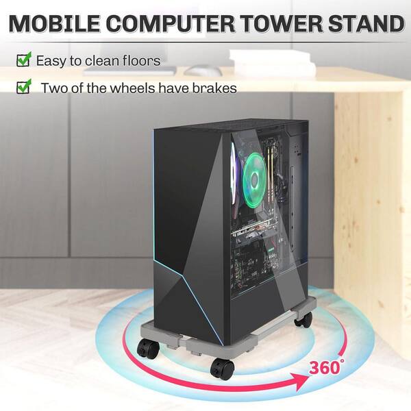 FULKUN Adjustable Obile CPU Stand,Ventilated PC Stand For Floor - View #12