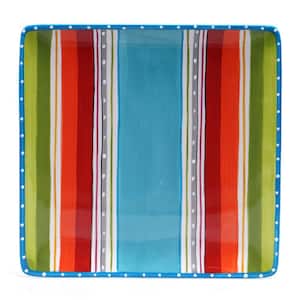 Mariachi 12.5 in. Square Serving Platter in Multi-Colored