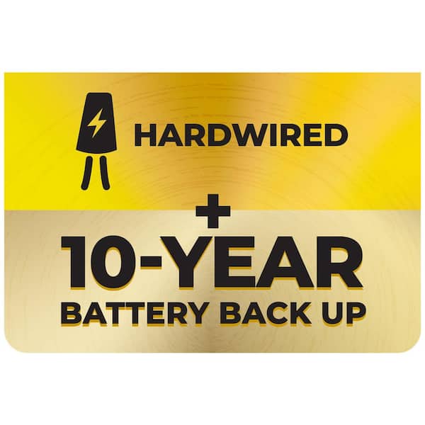 Hardwired and 10-Year Battery Combination Smoke and Carbon Monoxide Detector with Voice Alert and LED Warning Light