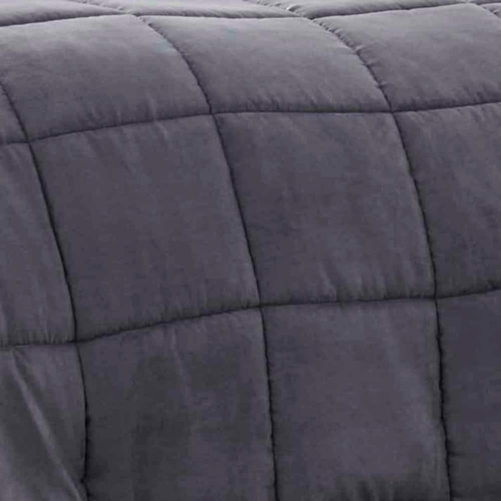 King Gray Reversible Microfiber Down Alternative Comforter Set