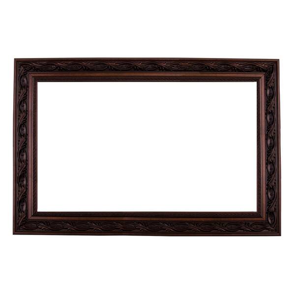 MirrorChic Le Flore 66 in. x 42 in. Mirror Frame Kit in Bronze Brown - Mirror Not Included