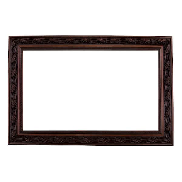 MirrorChic Le Flore 30 in. x 36 in. Mirror Frame Kit in Bronze Brown - Mirror Not Included
