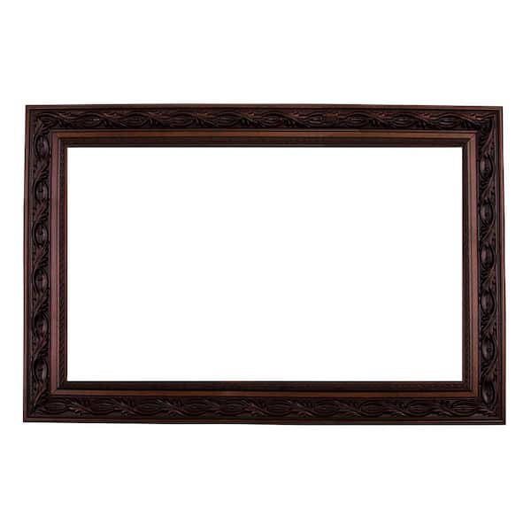 MirrorChic Le Flore 36 in. x 36 in. Mirror Frame Kit in Bronze Brown - Mirror Not Included