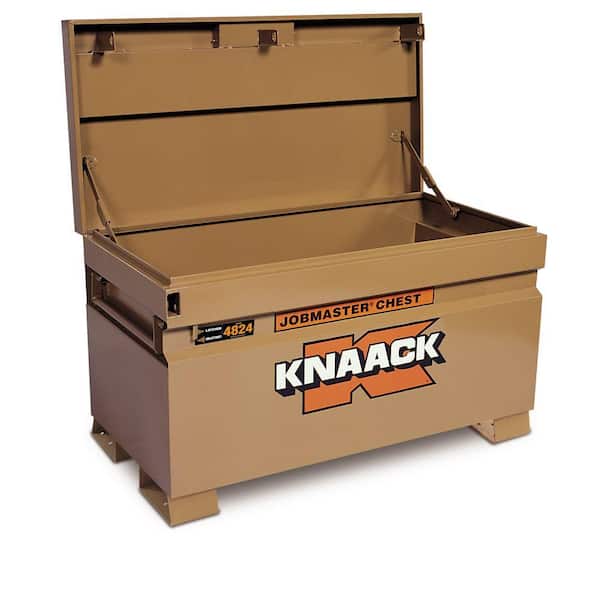 48 in. W x 24 in. L x 28 in. H, Steel Jobsite Tool Storage Chest with Lock