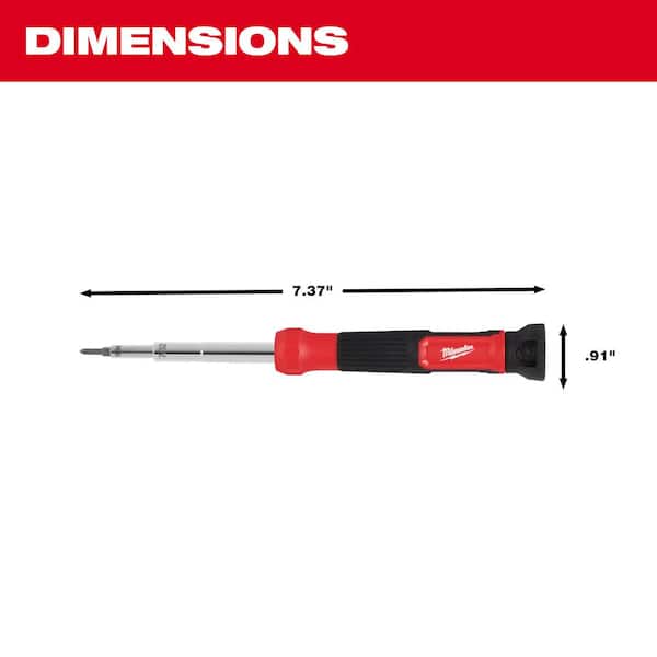 293① Milwaukee 14 in. 1-Precision Multi-Bit Screwdriver 48-22-2933