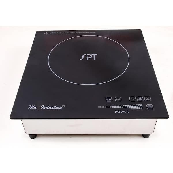 SPT 12.56 in. 2600-Watt Built-In Tempered Glass Induction Commercial Cooktop in Black with 1 Element