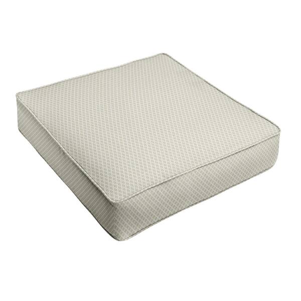 SORRA HOME Sunbrella Detail Linen Rectangle Outdoor Seat Cushion