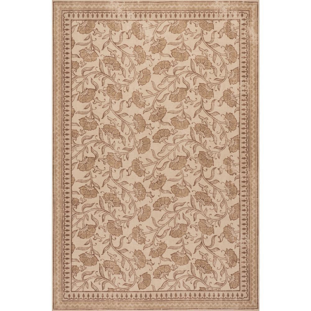 Dravee Transitional Floral and Paisley Sand 8 ft. x 10 ft. Indoor Area Rug price history on PriceWatchPro