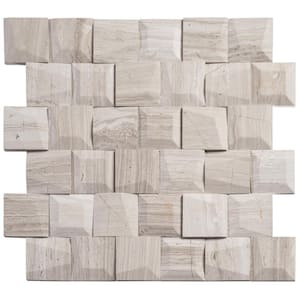 Regal Color-Manor Size-2 in. x 2 in. Mosaic pattern-Squares Polished Stone Mosaic Tile 5.95 sq. ft. Each