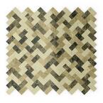 Trail Mix Mixed Browns 12.09 in. x 11.65 in. x 5mm Marble Self-Adhesive Wall Mosaic Tile (0.98 sq. ft./Each)