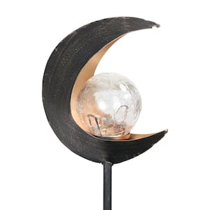 Solar Lunar Torch 3.1 ft. Bronze Metal Garden Stake