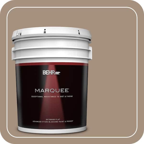 BEHR MARQUEE 5 gal. #ECC-58-1 Farmyard Flat Exterior Paint & Primer