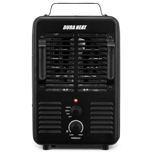 1500-Watt Electric Milkhouse Portable Space Utility Heater, Durable Metal Cabinet, AntiFreeze Setting, Thermostat, Black