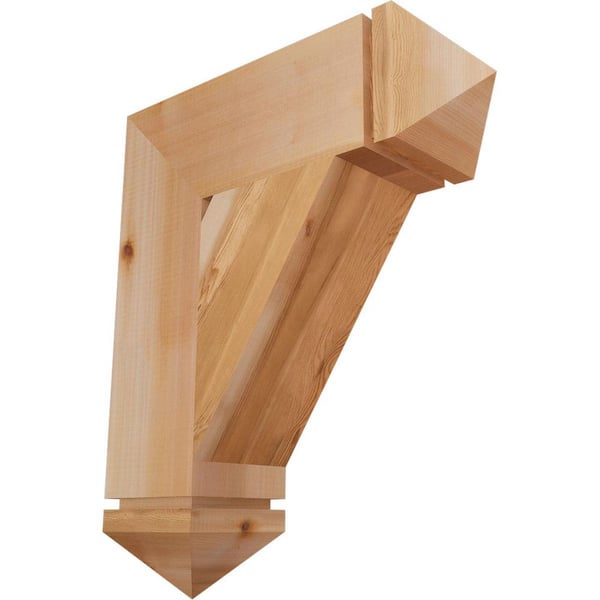 Ekena Millwork 5.5 in. x 24 in. x 20 in. Western Red Cedar Traditional Arts and Crafts Smooth Bracket