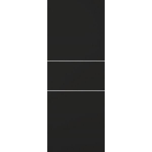 Belldinni Optima 2H 30 in. x 96 in. No Bore Black Matte Solid Composite Core Wood Standard Interior Door Slab