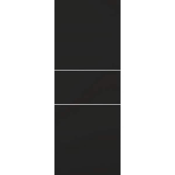 Belldinni Optima 2 H 32 in. x 80 in. No Bore Black Matte Solid Composite Core Wood Interior Door Slab